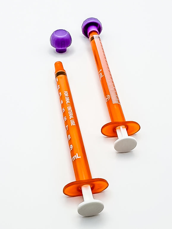 BAXTER Amber Oral Syringes with tips (1ml)