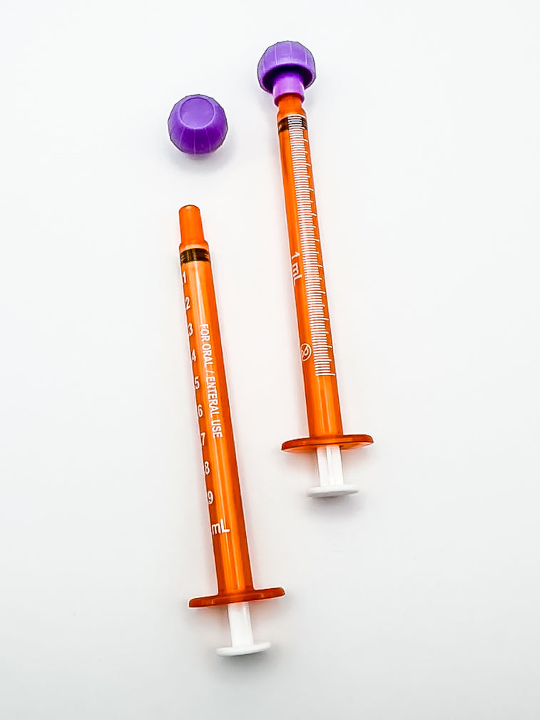 BAXTER Amber Oral Syringes with tips (1ml)