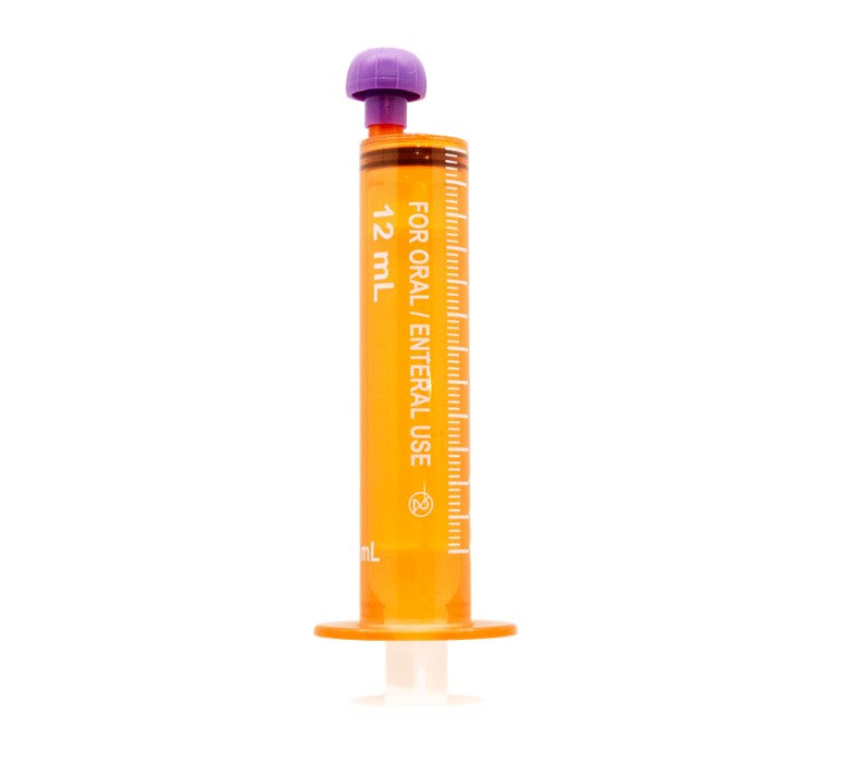 BAXTER Amber Oral Syringes with tips (12ml)