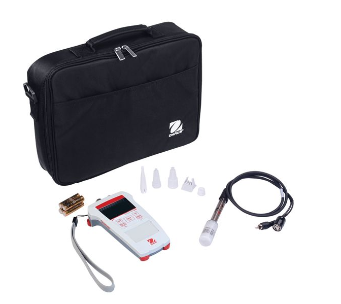 ST300-G Ohaus portable pH meter Package