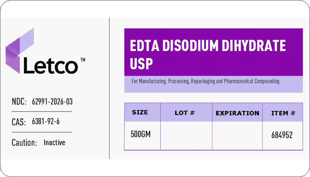 EDTA - Edetate Disodium USP Dihydrate