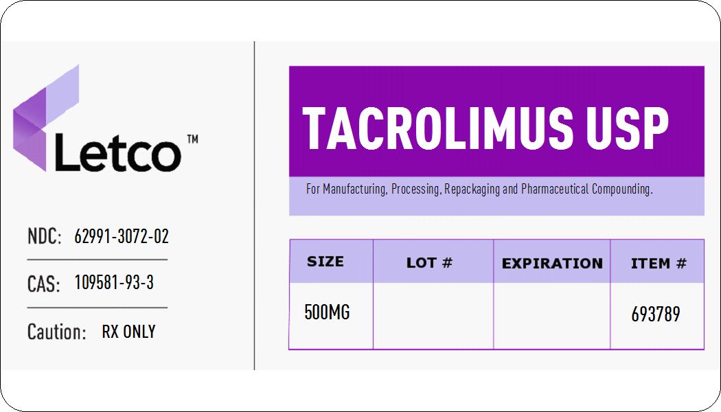 Tacrolimus USP (*temperature sensitive*)