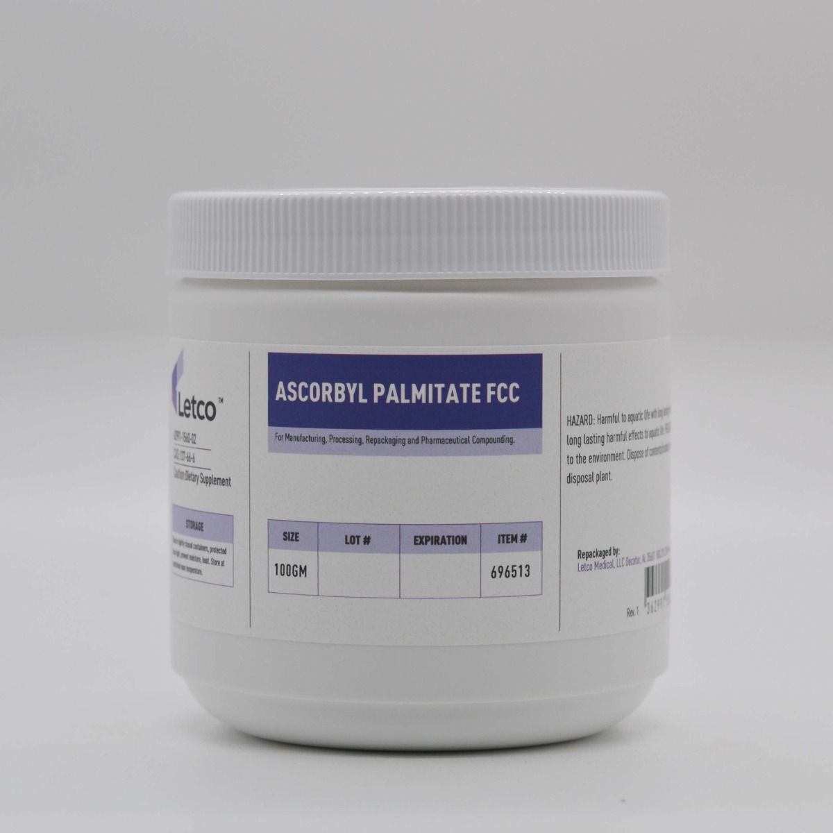 Ascorbyl Palmitate FCC (*temperature sensitive*)