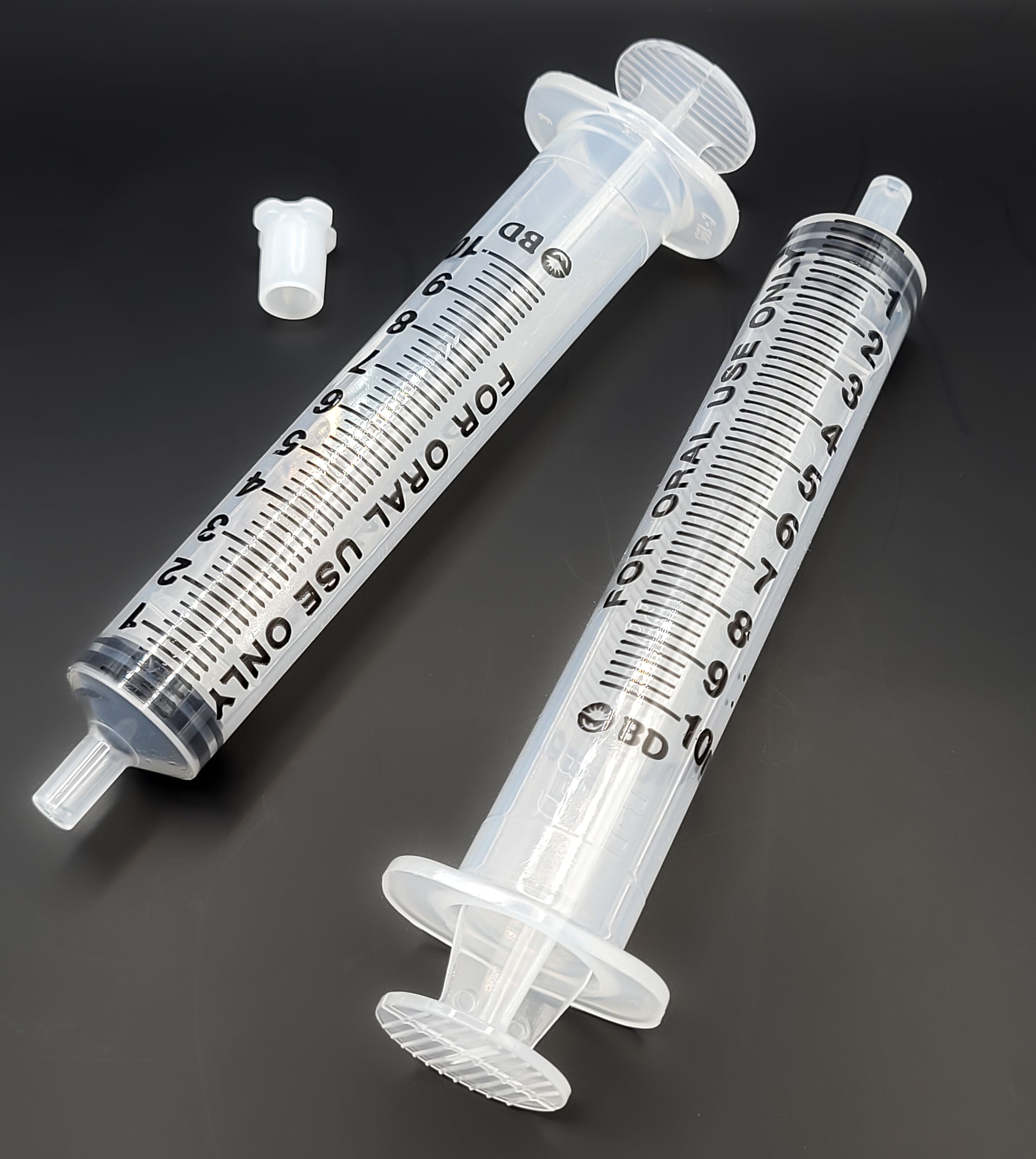 BD Clear Oral Syringes with tips (10ml)