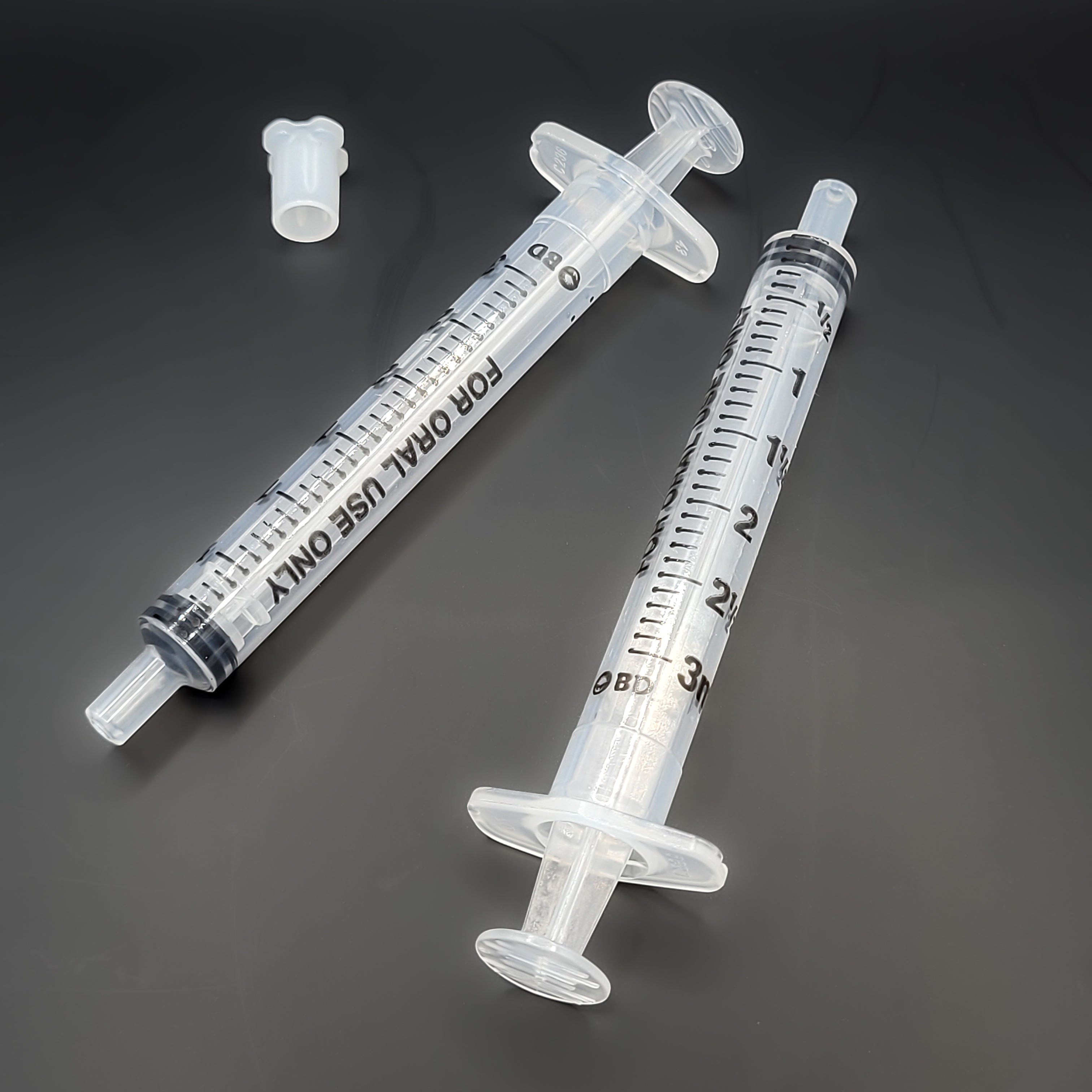 BD Clear Oral Syringes with tips (3ml)