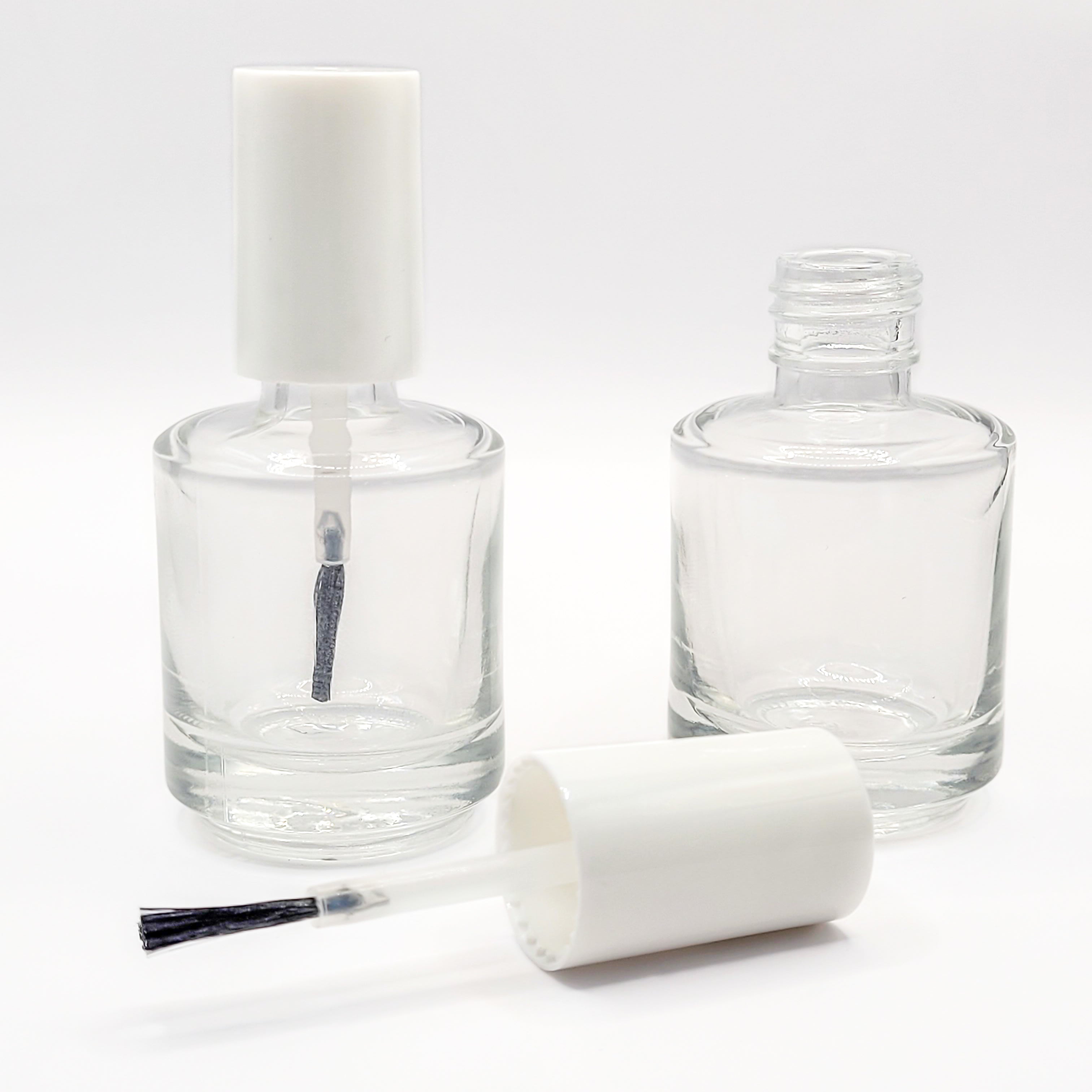 Nail Brush Applicator with Glass Bottle